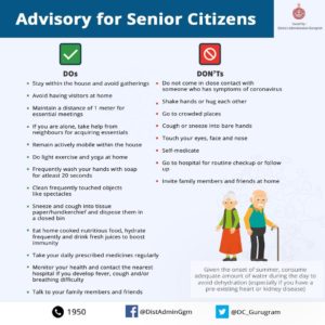 The District Administration Gurugram issues advisory for senior citizens